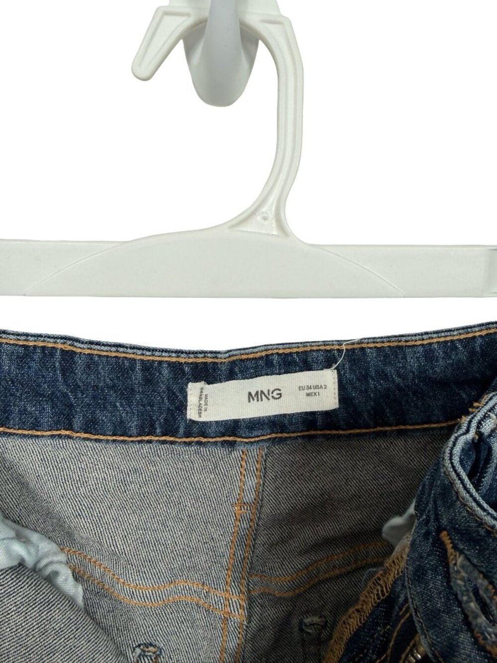 Mango Wide Leg Jeans Womens 2 Blue High Rise Cotton Casual - Picture 4 of 8